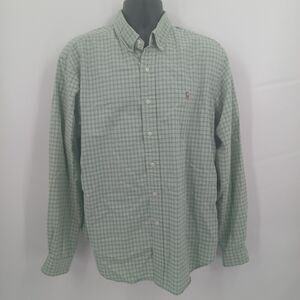 Polo Ralph Lauren Plaid Button Down Men's XL Green Gorpcore Classic Aesthetic